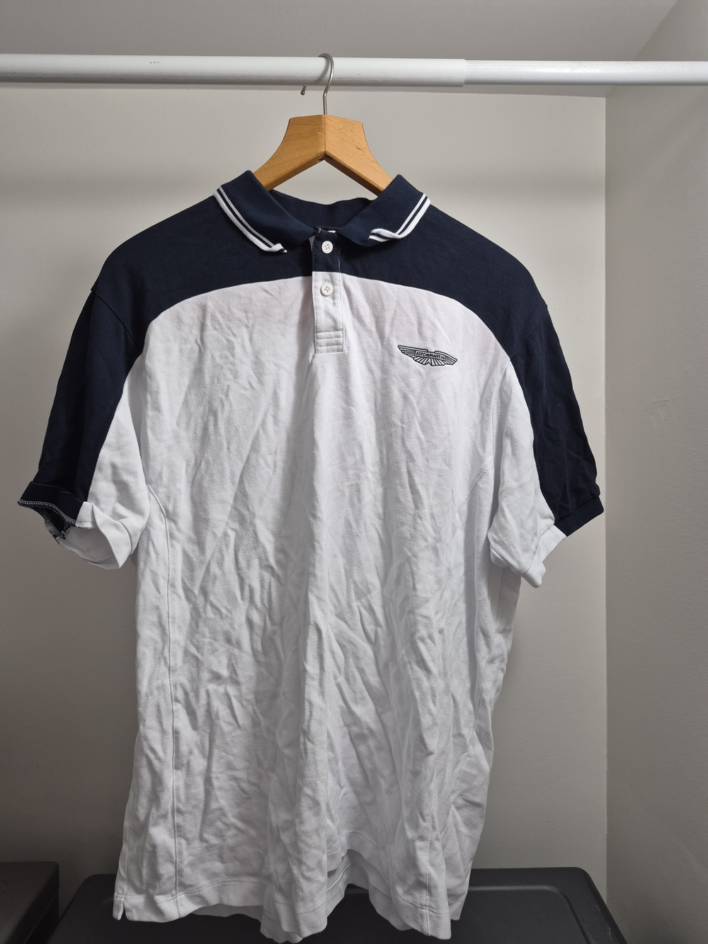 Hackett Navy & White Contrast Polo Shirt